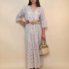 Suknja+remen 54 Smyrna - cotton lace richelieu - beige