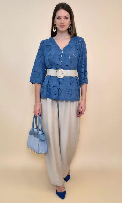 Tunika 42 Camilla - cotton lace richelieu - jeans