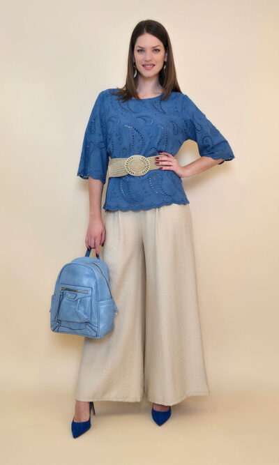 Tunika 40 Avera - cotton lace richelieu - jeans