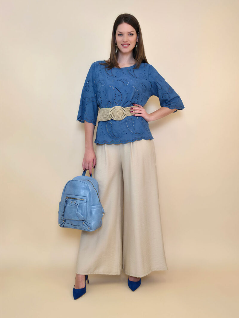 Tunika 40 Avera - cotton lace richelieu - jeans