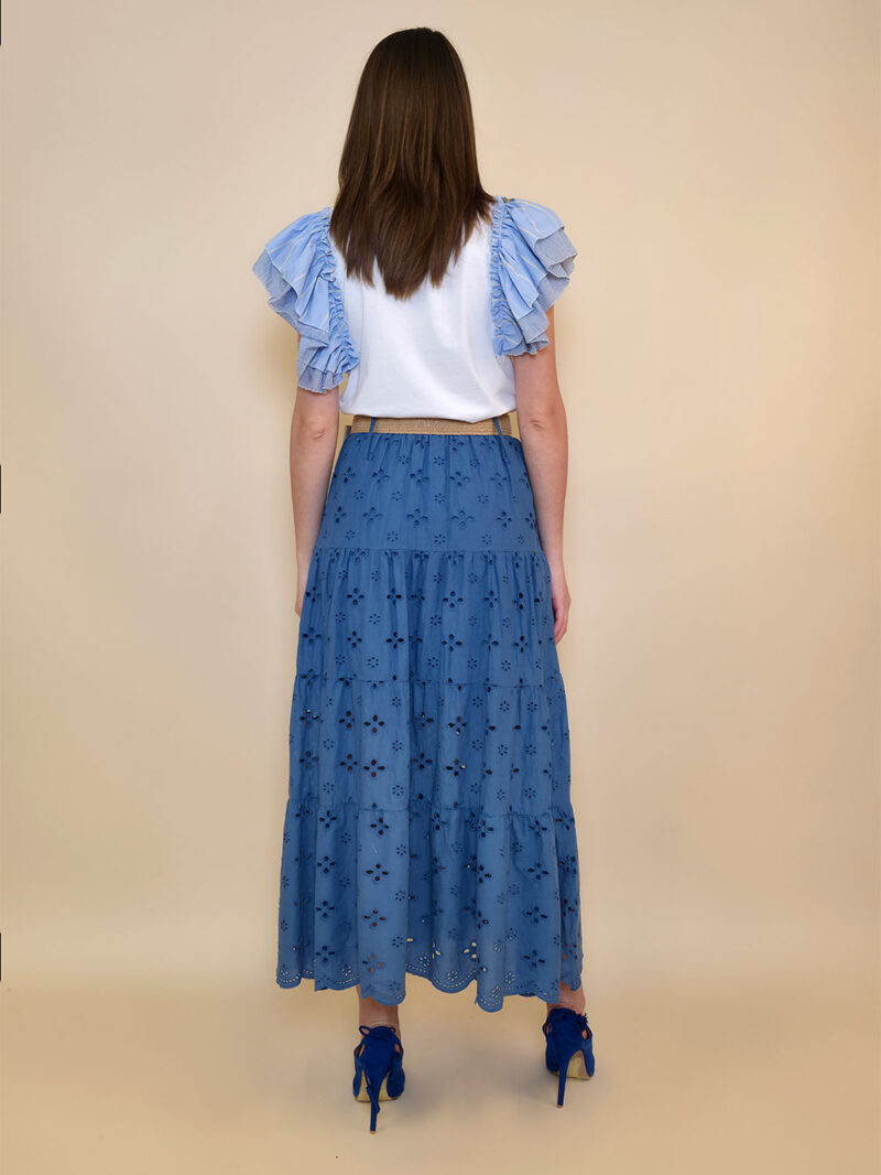 Suknja+remen 54 Smyrna - jeans - Slika 4