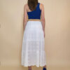 Suknja+remen 54 Smyrna - cotton lace richelieu - white