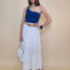 Suknja+remen 54 Smyrna - cotton lace richelieu - white