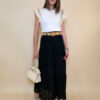 Suknja+remen 54 Smyrna - cotton lace richelieu - black