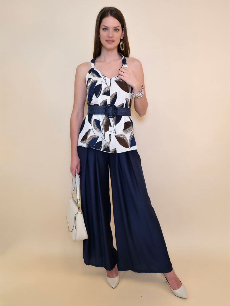 Tunika 39 Socorro - viscose leaves - navy