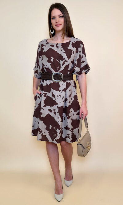 Haljina 36 Harlem - viscose/linen - fango