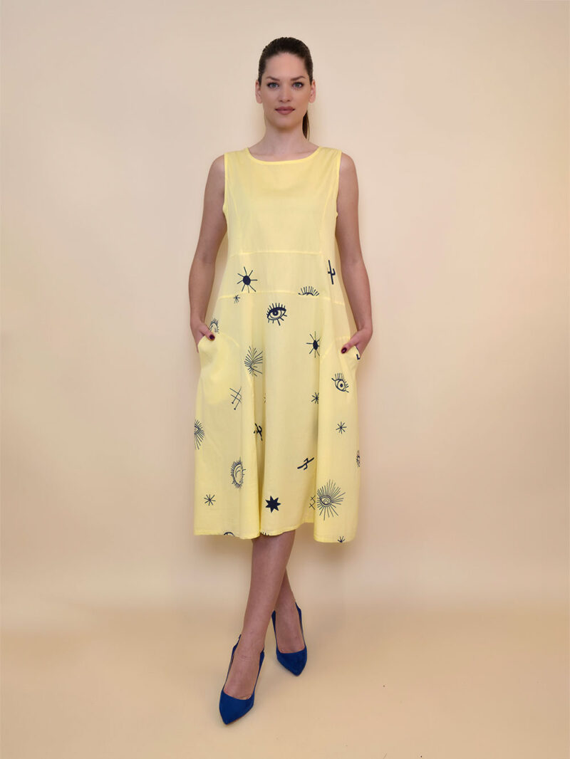 Haljina 40 De Soto - cotton print - yellow