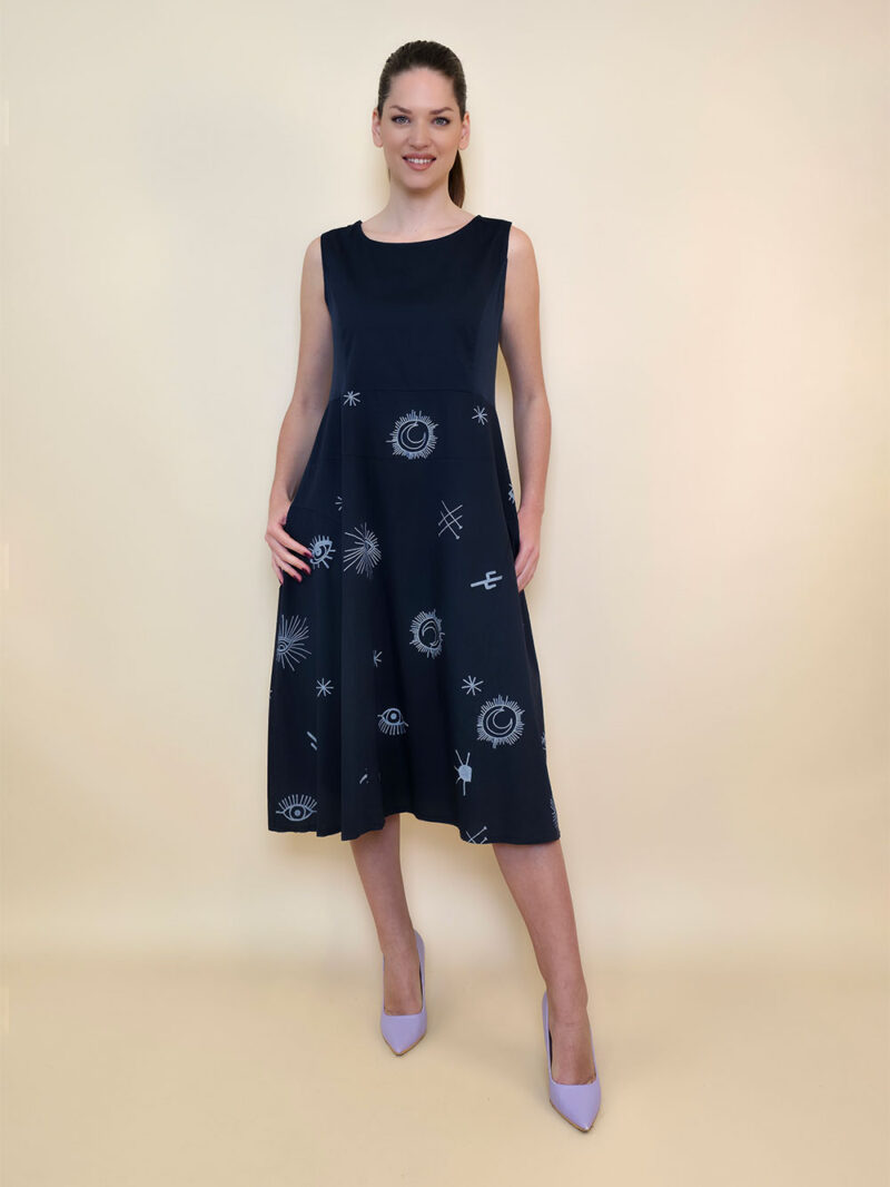 Haljina 40 De Soto - cotton print - navy