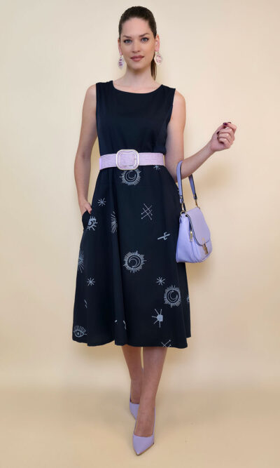 Haljina 40 De Soto - cotton print - navy