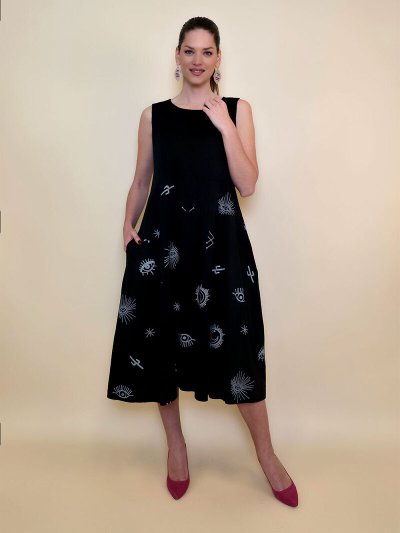 Haljina 40 De Soto - cotton print - black