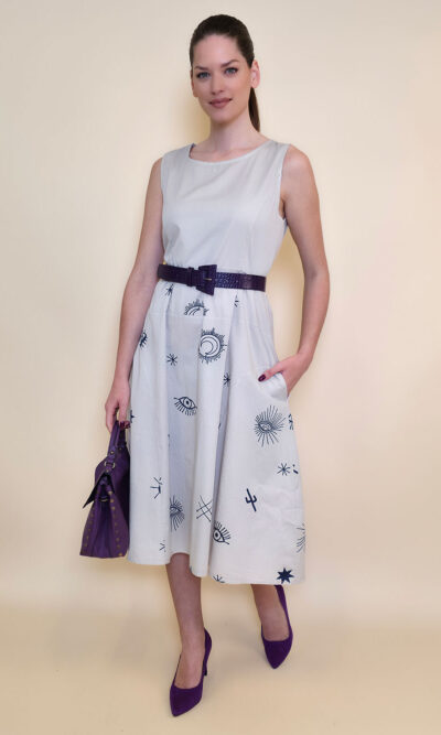 Haljina 40 De Soto - cotton print  - beige