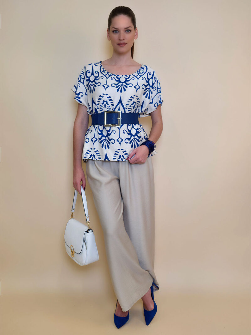 Tunika 40 Avondale - viscose print - royal