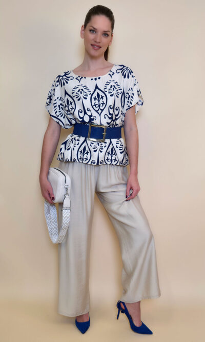 Tunika 40 Avondale - viscose print - navy