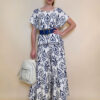 Hlače 48 Claxton - viscose print - navy