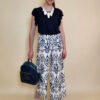 Hlače 40 Morgan - viscose print - navy