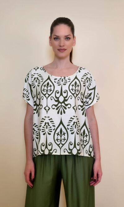 Tunika 40 Avondale - viscose print - military