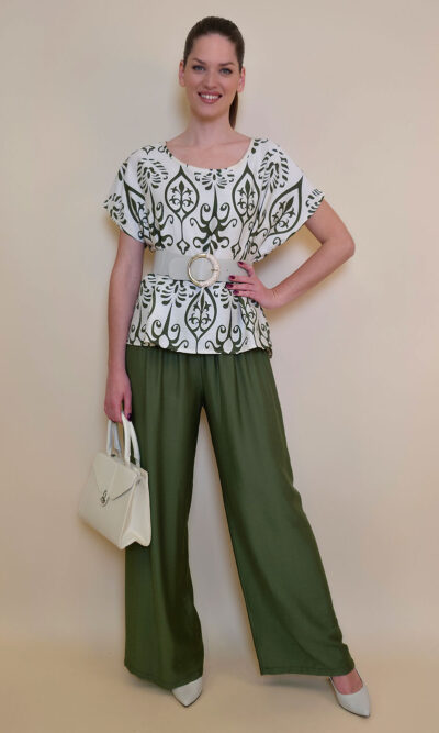 Tunika 40 Avondale - viscose print - military