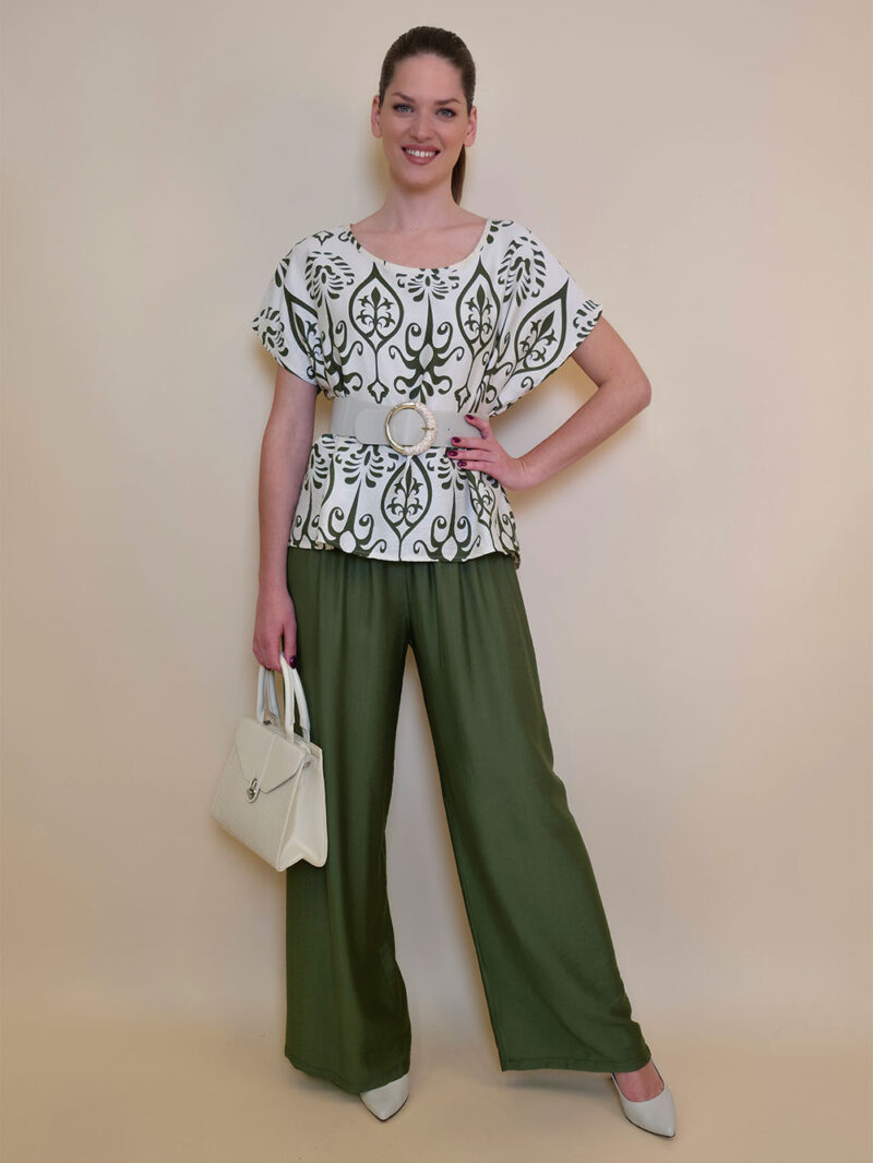 Tunika 40 Avondale - viscose print - military