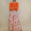 Hlače 48 Claxton - viscose print - orange