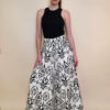 Hlače 48 Claxton - viscose print - black