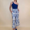 Hlače 40 Larsen - viscose print - royal
