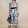 Hlače 40 Larsen - viscose print - black