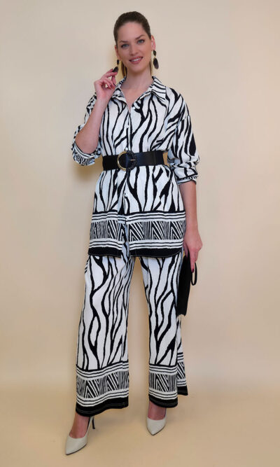 Košulja 54 Lafayette - rayon brazde - black