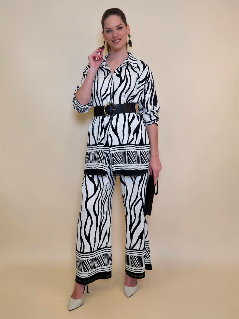 Košulja 54 Lafayette - rayon brazde - black
