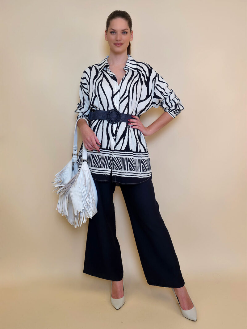 Košulja 54 Lafayette - rayon brazde - brown