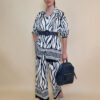 Hlače 45 Logan - rayon brazde - navy