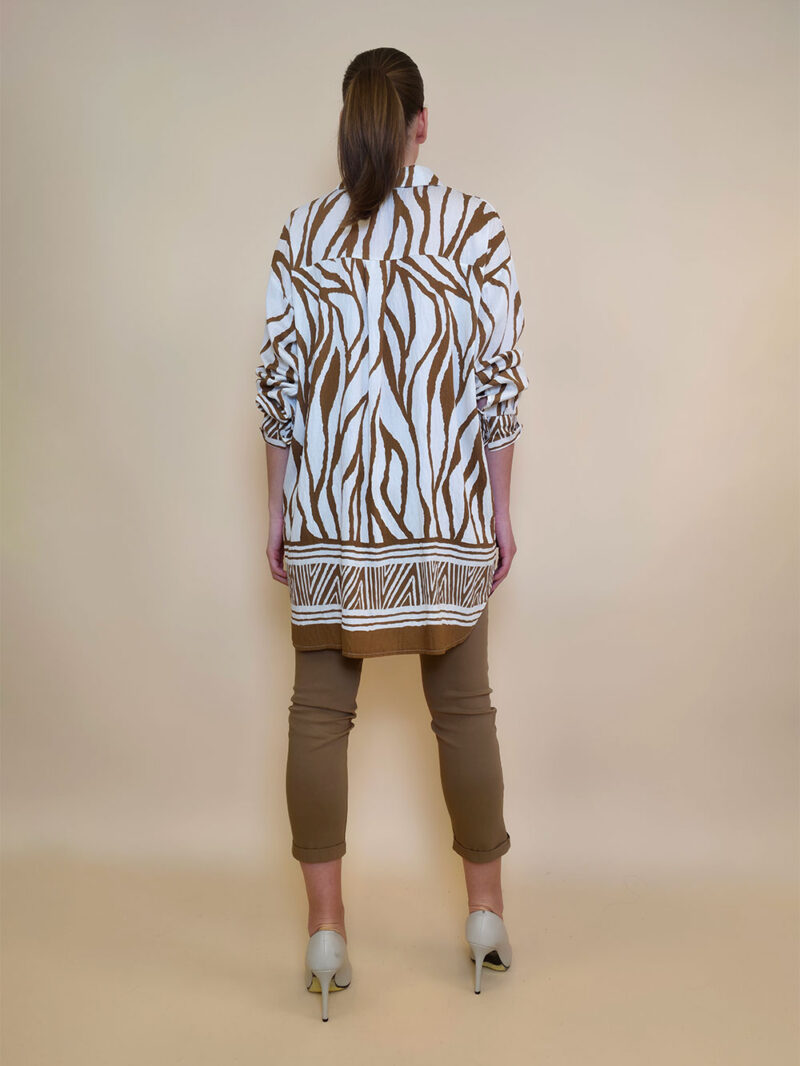 Košulja 54 Lafayette - rayon brazde - brown