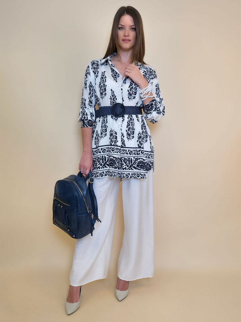 Košulja 54 Lafayette - rayon etno - navy