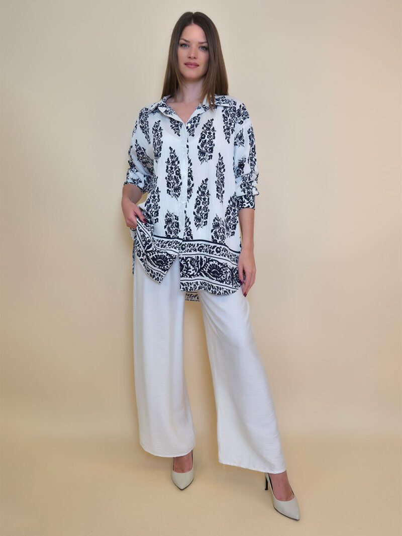 Košulja 54 Lafayette - rayon etno - navy