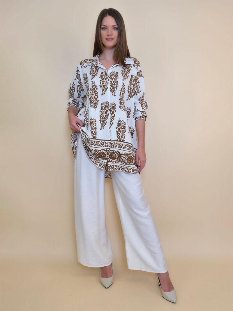 Košulja 54 Lafayette - rayon etno - brown