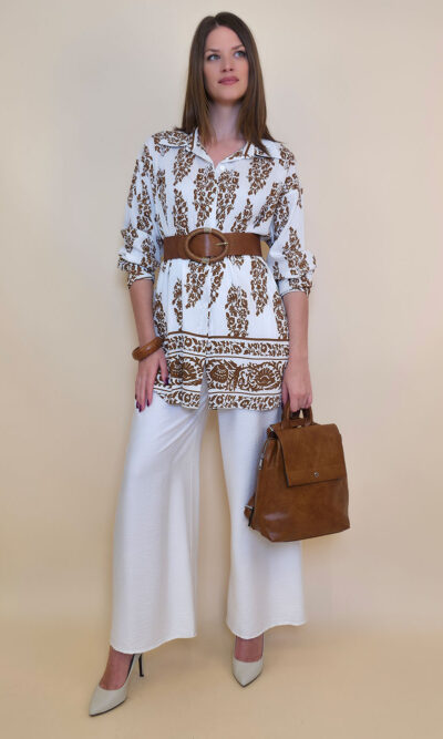Košulja 54 Lafayette - rayon etno - brown