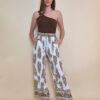 Hlače 45 Logan - rayon brazde - brown
