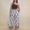 Hlače 45 Logan - rayon brazde - brown