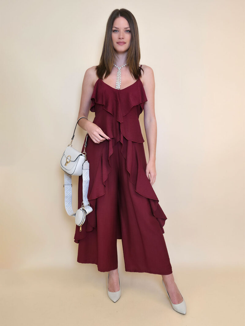 Tunika 40 Florien - viscose UN volani - india red