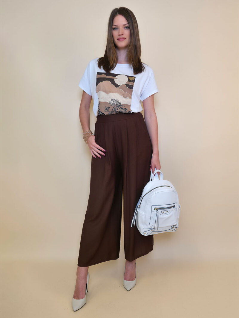 Hlače 32 Gillespie - viscose UN - brown
