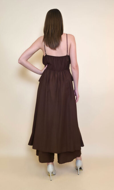 Tunika 40 Florien - viscose UN volani - brown