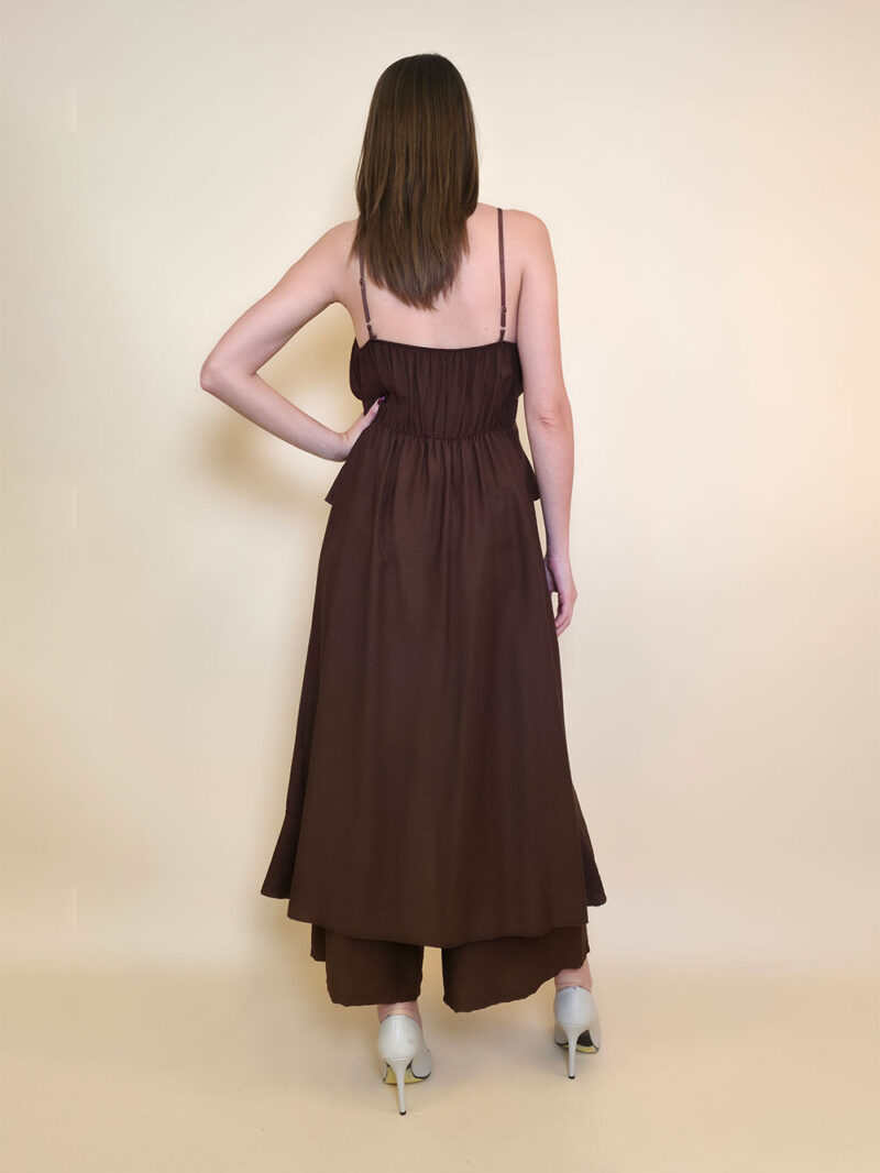 Tunika 40 Florien - viscose UN volani - brown