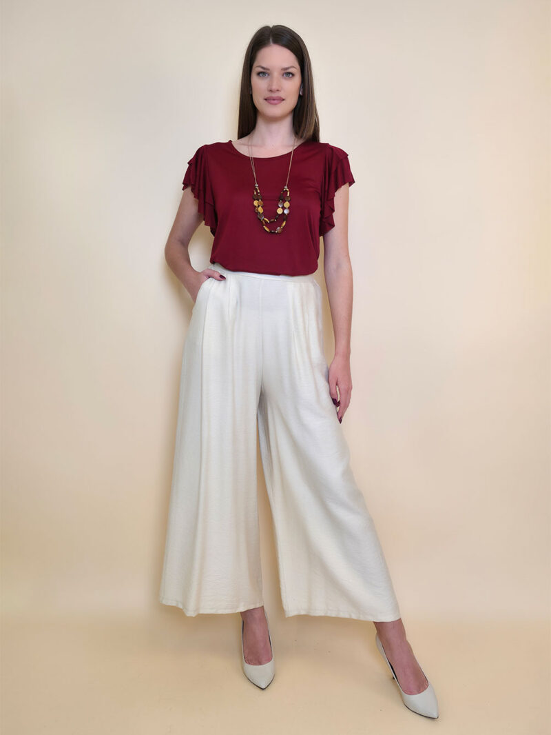 Hlače 32 Gillespie - viscose UN - beige