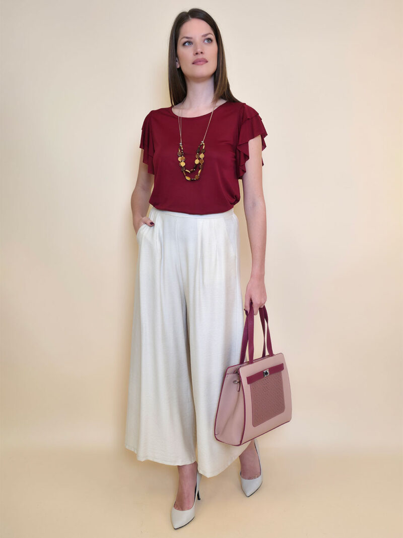 Hlače 32 Gillespie - viscose UN - beige