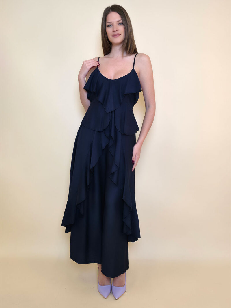 Tunika 40 Florien - viscose UN volani - navy