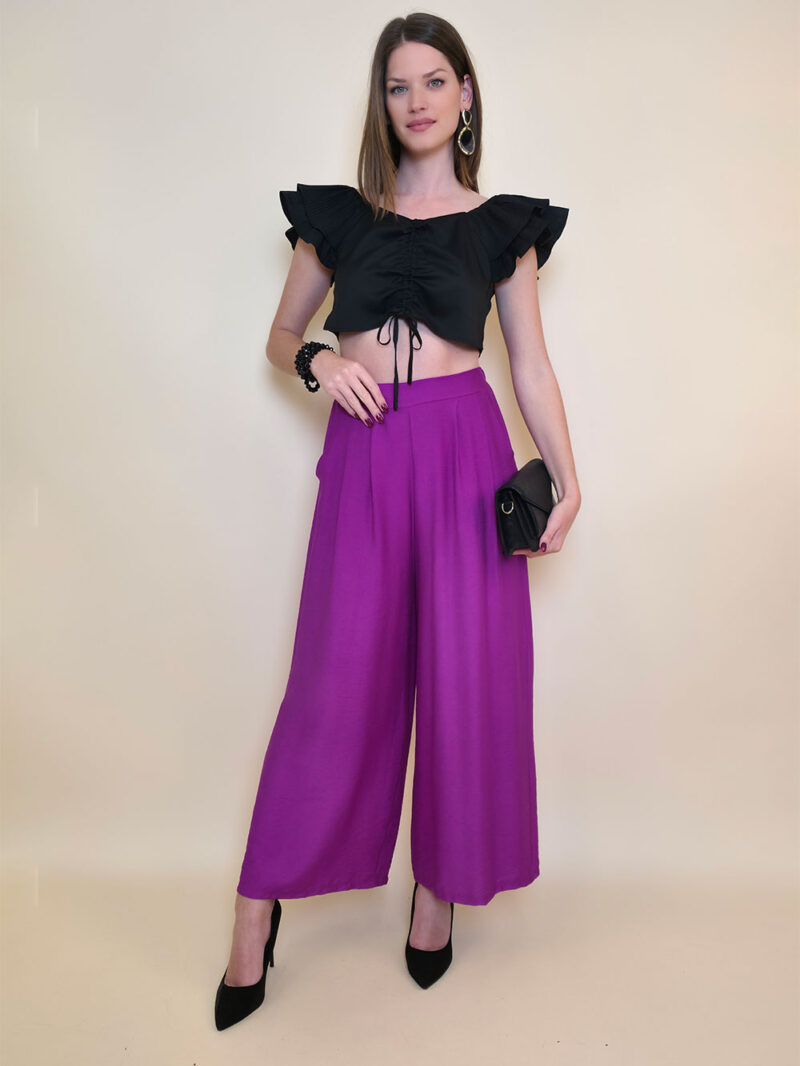 Hlače 32 Gillespie - viscose UN - fuxia