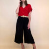 Hlače+remen 52 Cameron - viscose UN - black