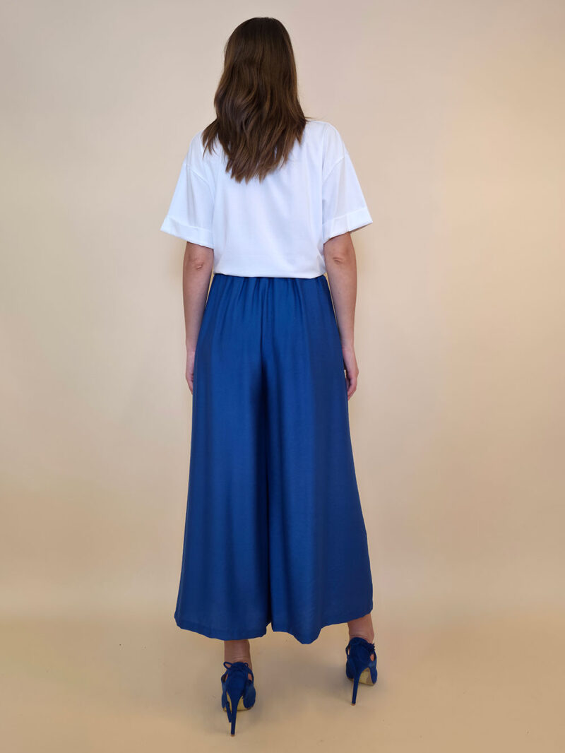 Hlače+remen 52 Cameron - viscose UN - royal
