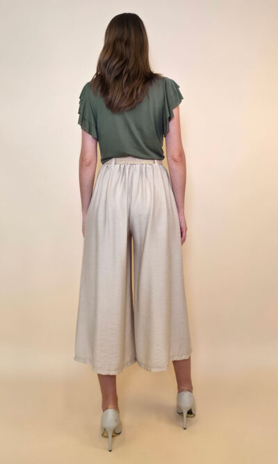 Hlače+remen 52 Cameron - viscose UN - beige