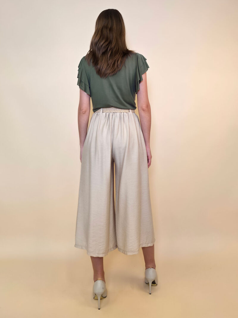 Hlače+remen 52 Cameron - viscose UN - beige