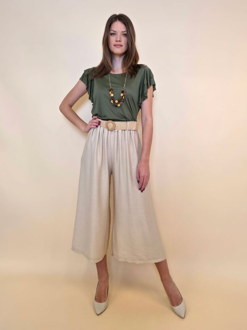 Hlače+remen 52 Cameron - beige - Slika 3